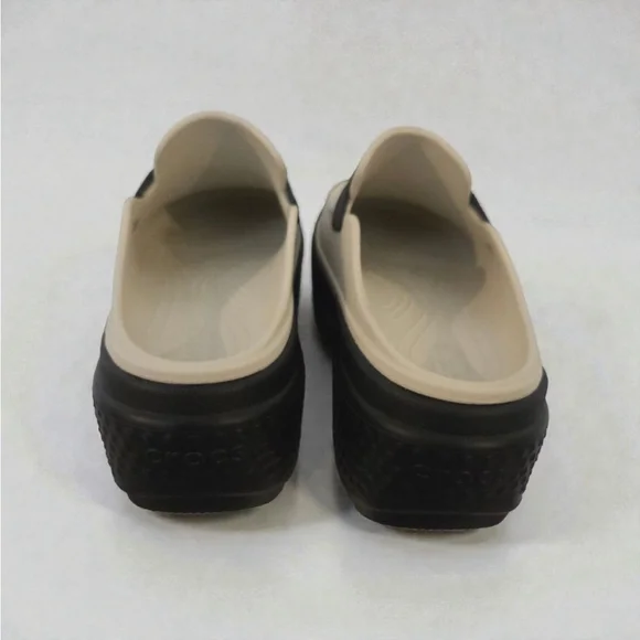 Women's Crocs Beige & Black Mules & Clogs - Picture 3 of 4